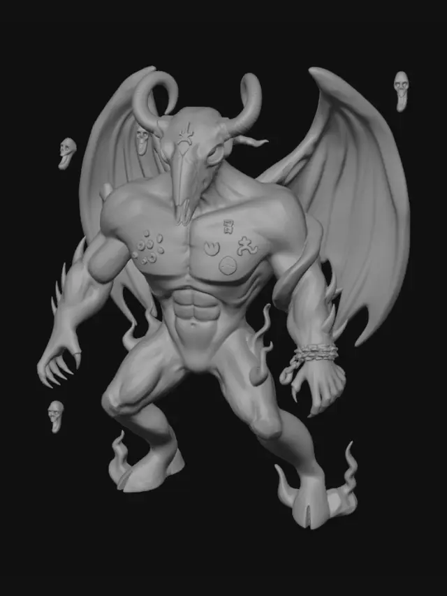 3D model for Burning Skulllord