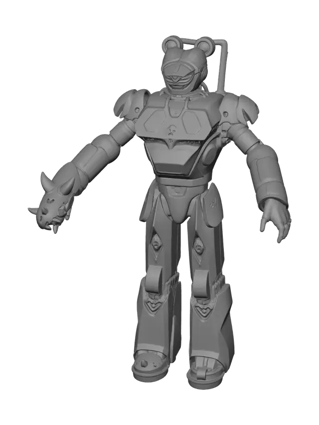 3D model for Stylized Mecha Team Leader
