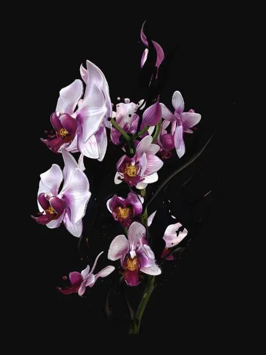 3D model for Ink Orchid Bloom