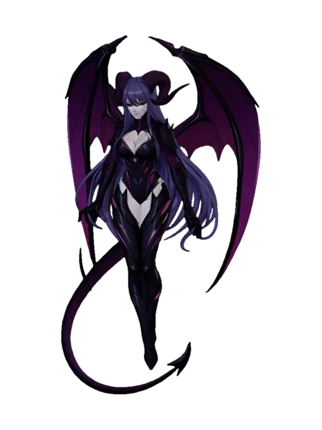Darkwing Succubus 3D model, vytvořený pomocí AI