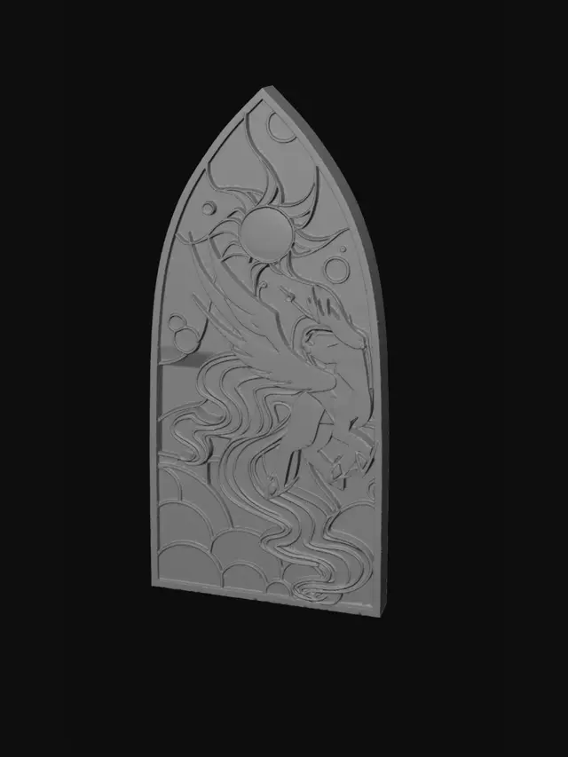 3D model for Stained Glass Pegasus