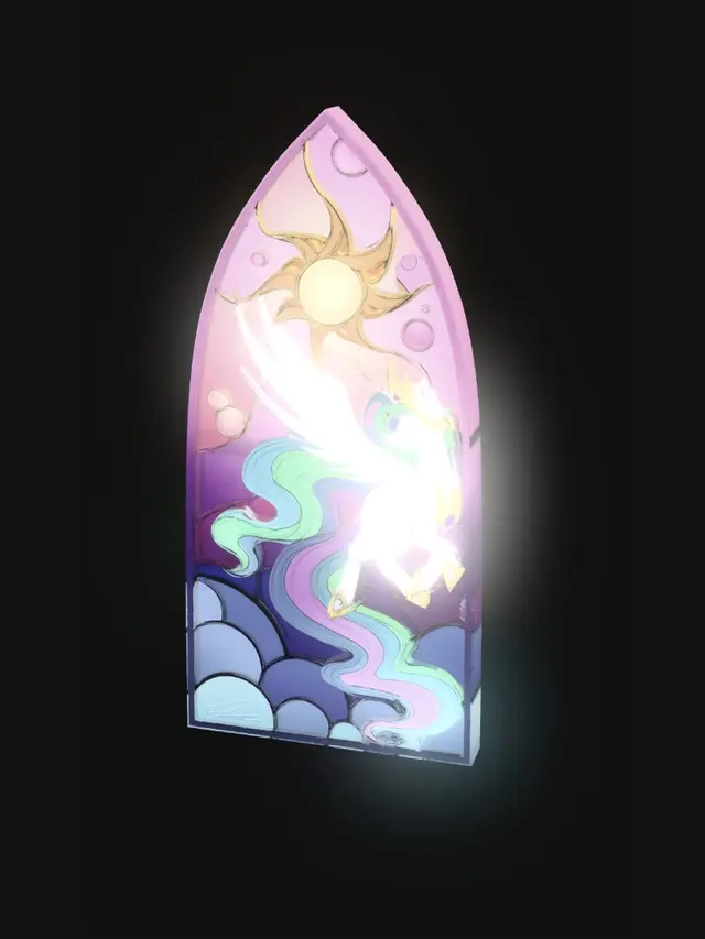 3D model for Stained Glass Pegasus