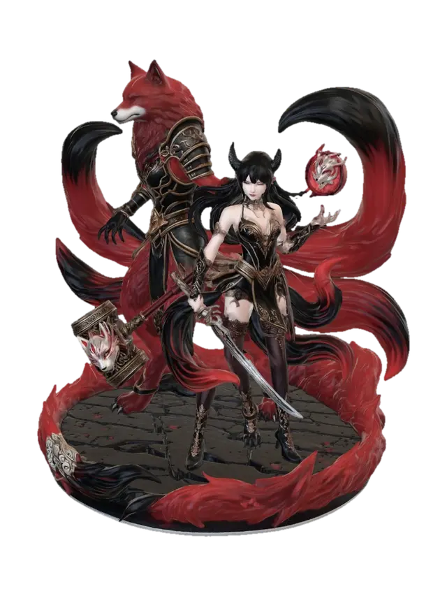 Modello 3D Crimson Moonbound, generato dall’IA