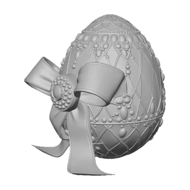 3D model for Ornate Jewel-Encrusted Easter Egg with Purple Ribbon, #EasterEgg2026#