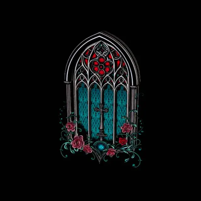 3D model for Cross in a Gothic Rose Window