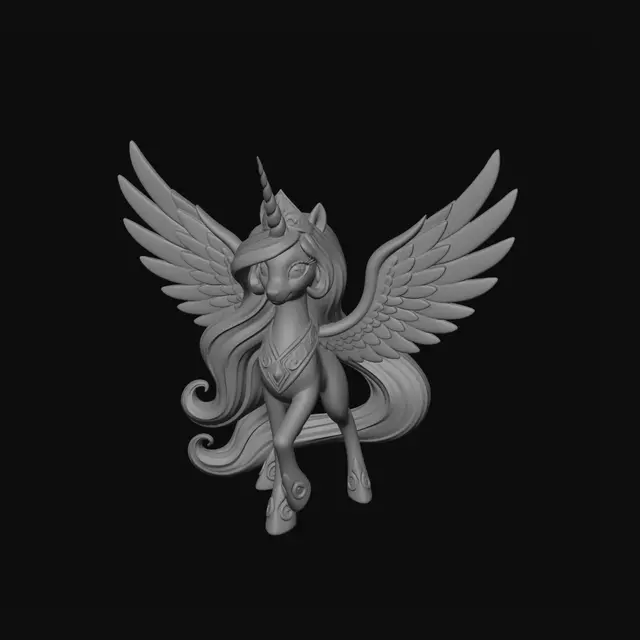 3D model for Stained Glass Alicorn