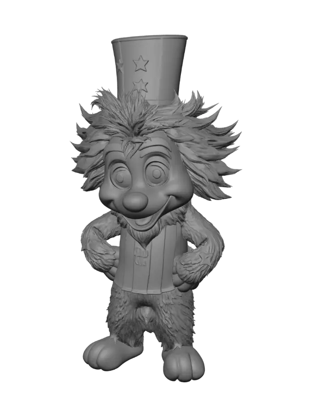 3D model for Create me team USA mascot for pitch carnival, Anyfing in stylized handpaint