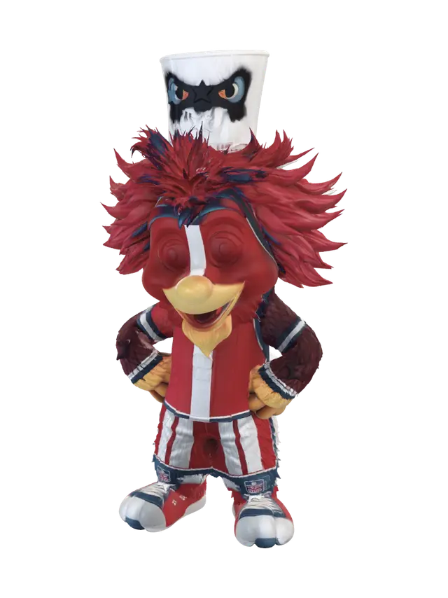 3D model for Create me team USA mascot for pitch carnival, Anyfing in stylized handpaint