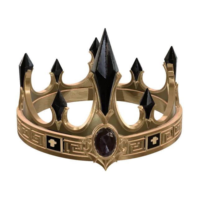 3D model for Golden Obsidian Crown