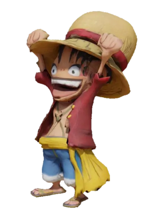 Straw Hat Joy - Luffy 3D model, vytvořený pomocí AI
