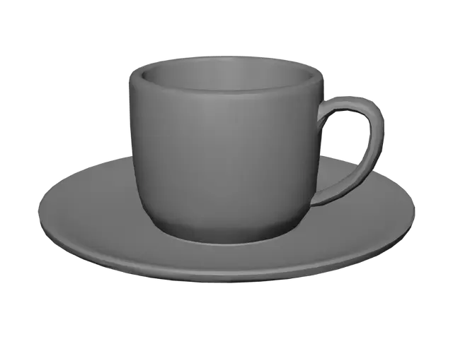 3D model for Last Espresso in an Ornate Cup