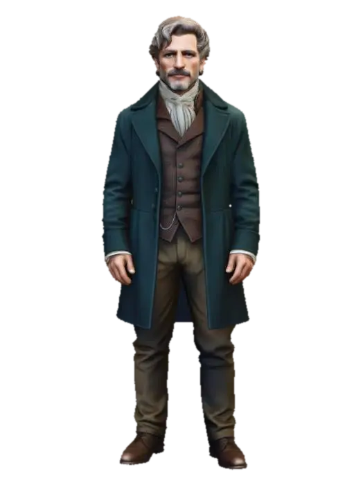 Victorian Gentleman 3D model, vytvořený pomocí AI