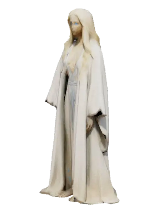 Pleiadians: Described as human-like with Scandinavian features – tall, blonde… - Advanced 3D model, vytvořený pomocí AI