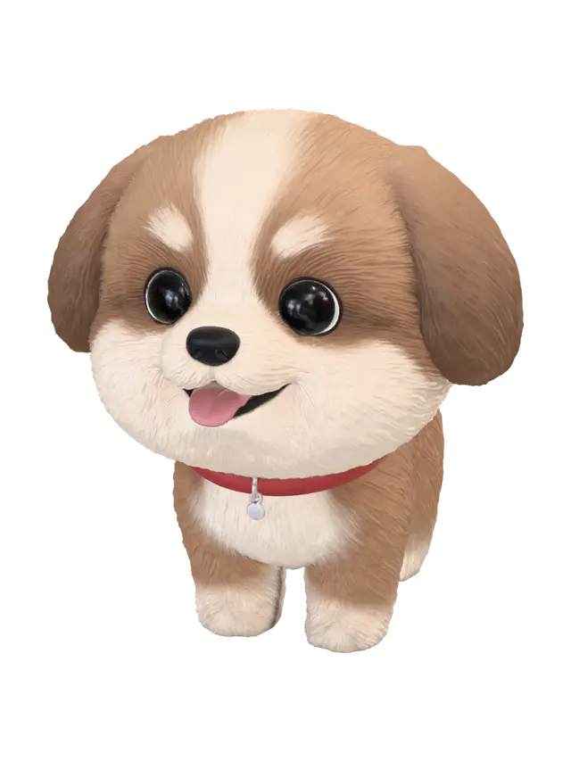 perrito editado para impresion 3d - Cookie 3D model, vytvořený pomocí AI