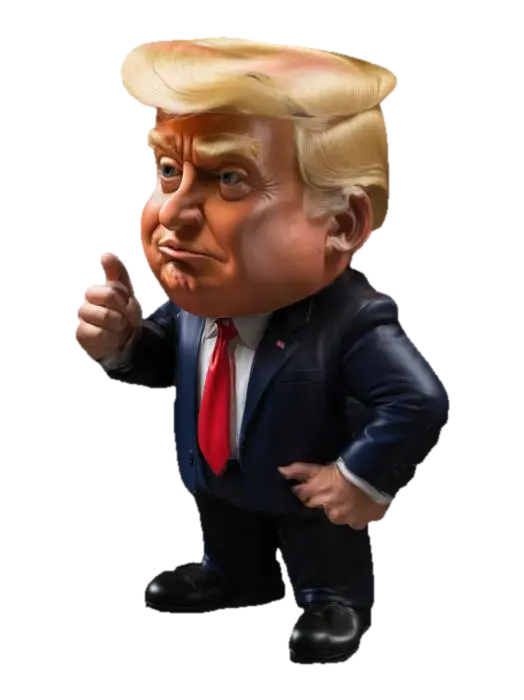 Donald Trump as a cartoon - Politics 3D model, vytvořený pomocí AI