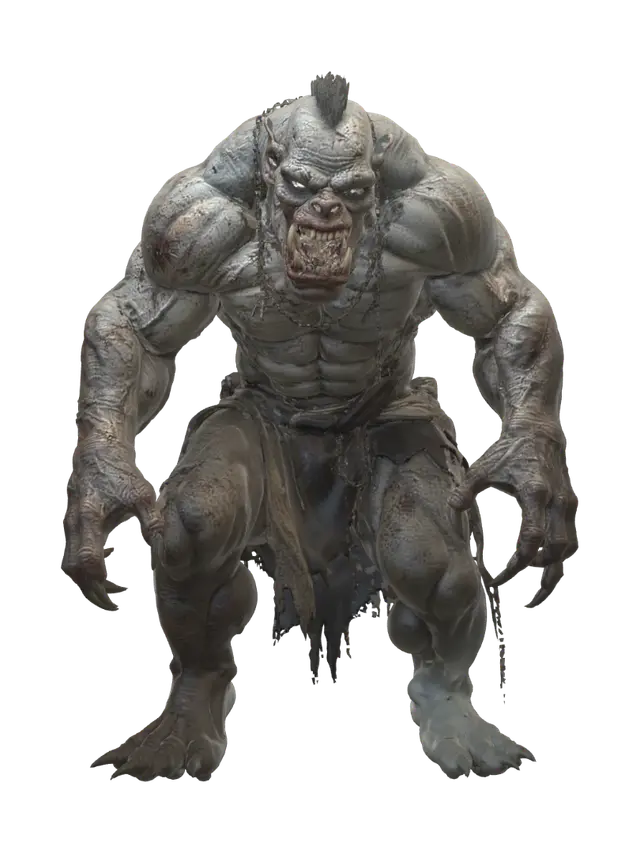 Trollghoul - Chainbound 3D model, vytvořený pomocí AI
