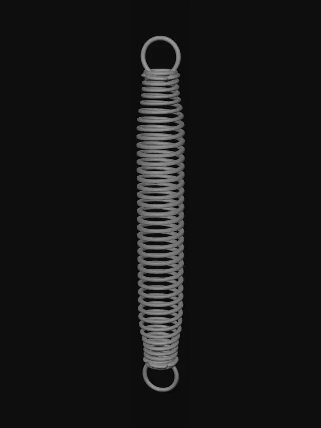 3D model for Coil spring with looped ends