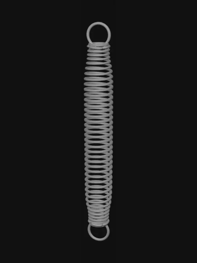 3D model for Coil spring with looped ends