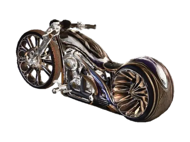 Chrome Fury - Powered 3D model, vytvořený pomocí AI