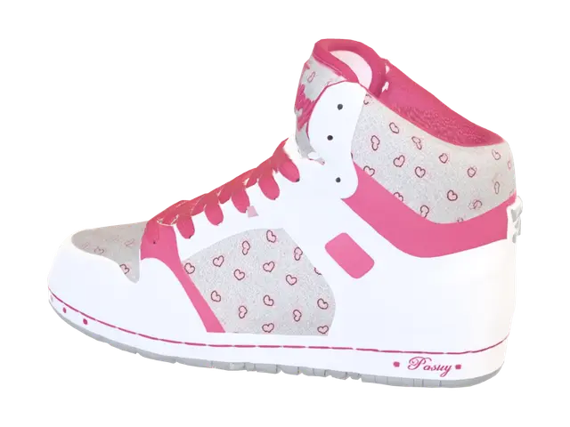 Pink High-Top Sneaker 3D model, vytvořený pomocí AI