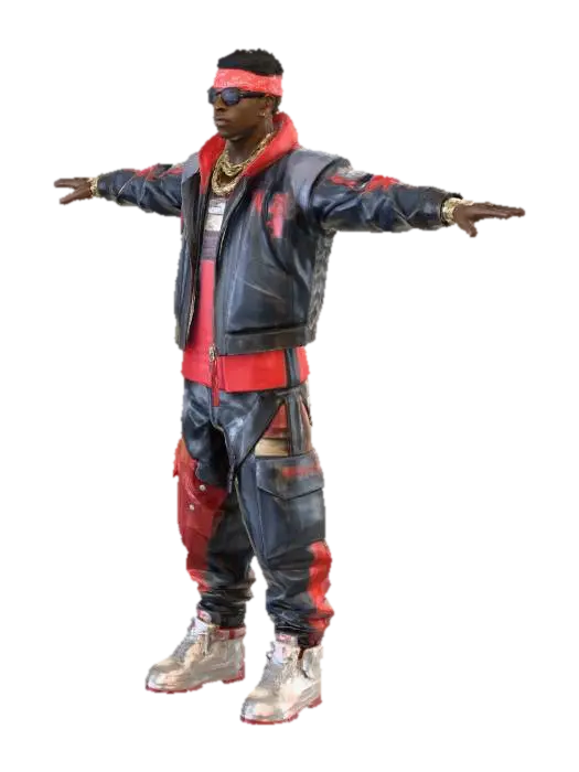 Street Style Vibe 3D model, vytvořený pomocí AI