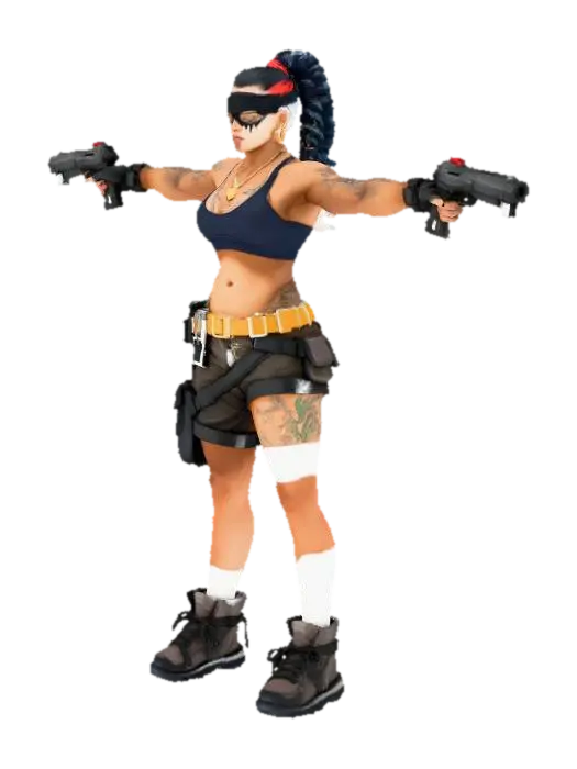 Warrior Vigilance 3D model, vytvořený pomocí AI