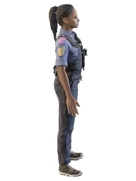 Defender's Vigilance 3D model, vytvořený pomocí AI