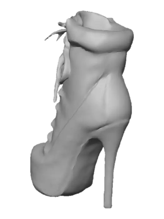3D model for Lace-Up Platform Stiletto Boot