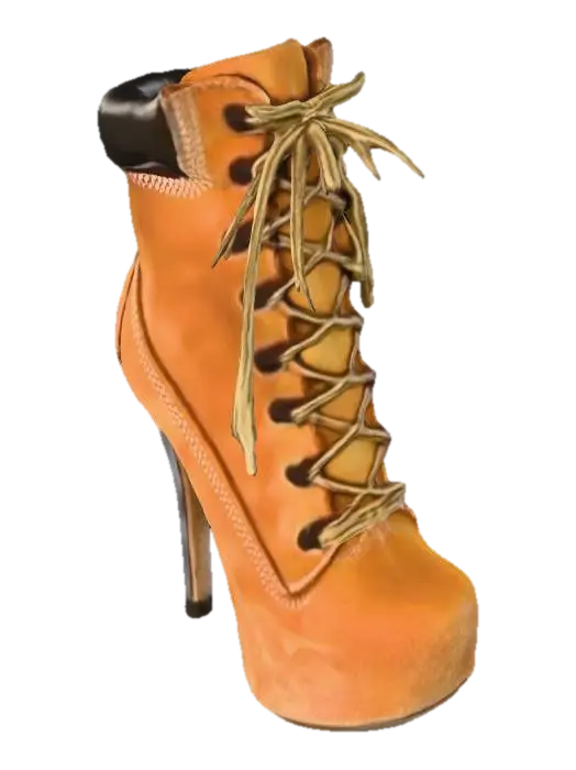 3D model for Lace-Up Platform Stiletto Boot