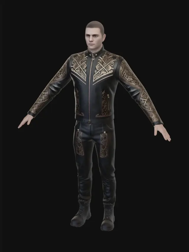 3D model for Sovereign Crest Leather Jacket