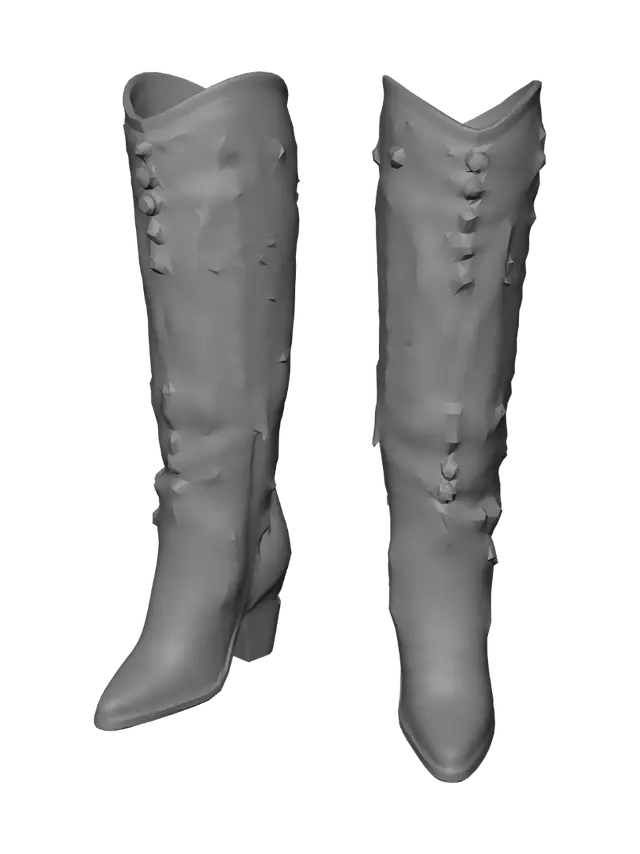 3D model for Winged Rhinestone Cowboy Boots