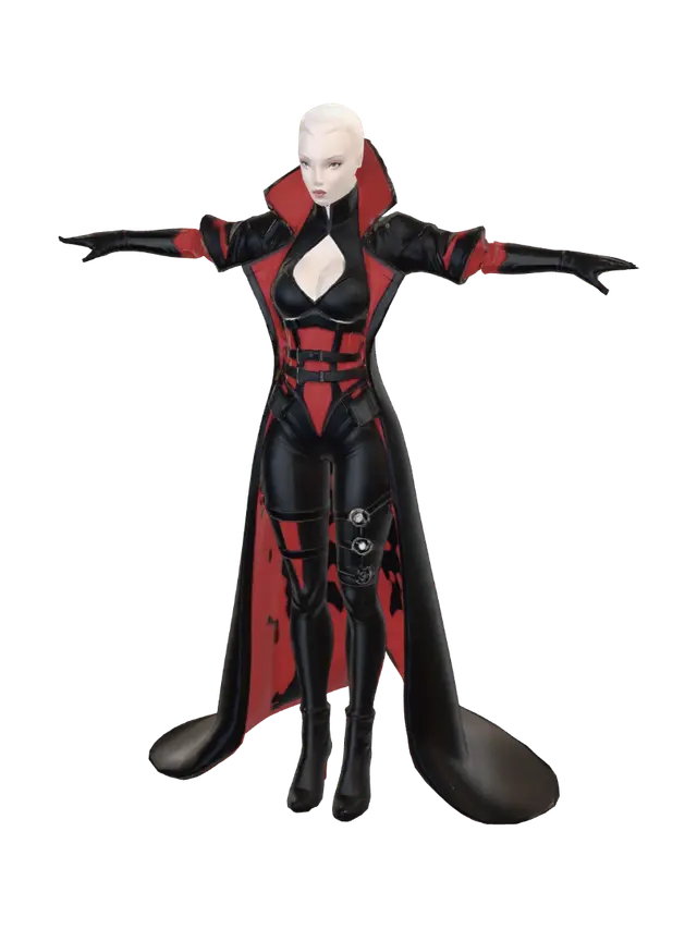 Modello 3D T-pose the upperbody, A-pose the lower body. Give character buzzcut/short hairstyle.…, generato dall’IA
