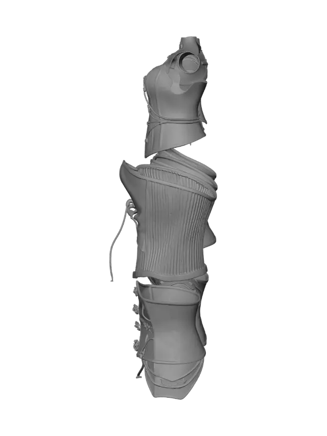 3D model for Gothic Corset Collection