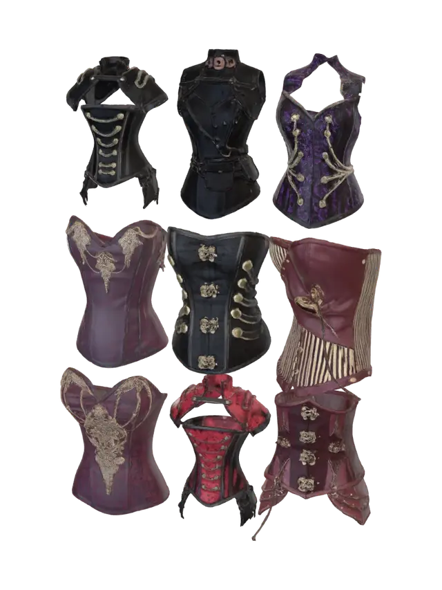 3D model for Gothic Corset Collection