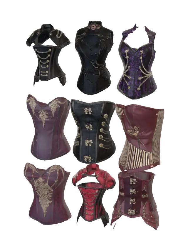 3D model for Gothic Corset Collection