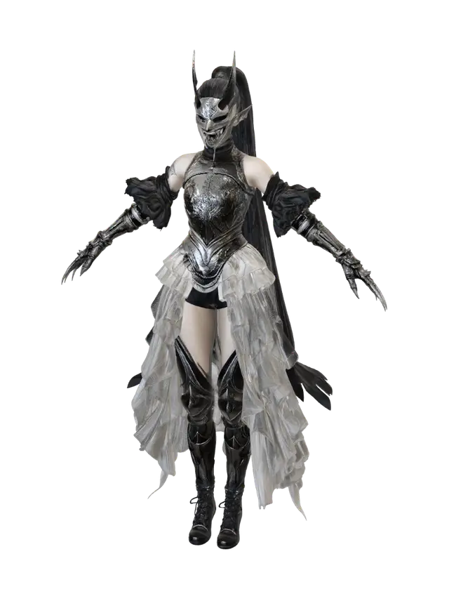 3D model for T-pose the lower body. A-pose the upper body