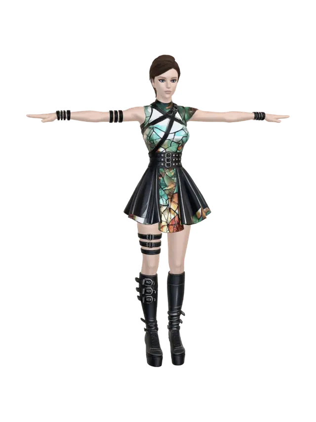 3D model for Stained Glass Warrior Gown