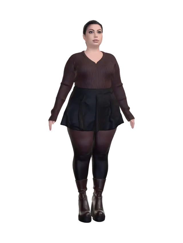 Modello 3D T-pose the lower body. A-pose the upper body. give character short buzzcut… - Shortbuzzcut, generato dall’IA