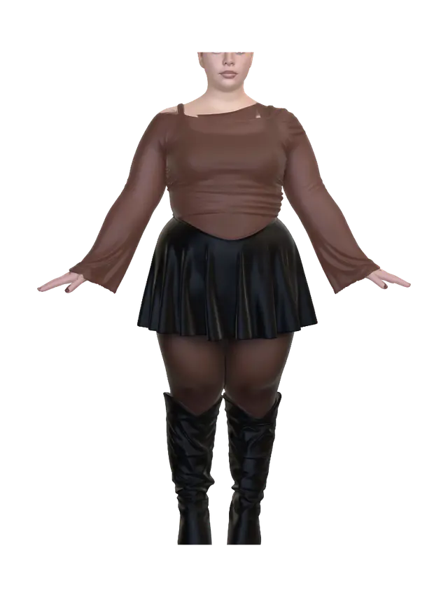 Modello 3D T-pose the lower body. A-pose the upper body. give character short buzzcut… - Shortbuzzcut, generato dall’IA