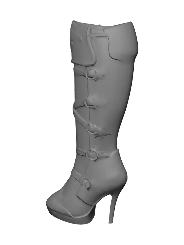 3D model for Gilded Gladiator Knee-High Boot