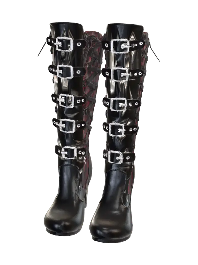 3D model for Gothic Buckle Knee-High Boots
