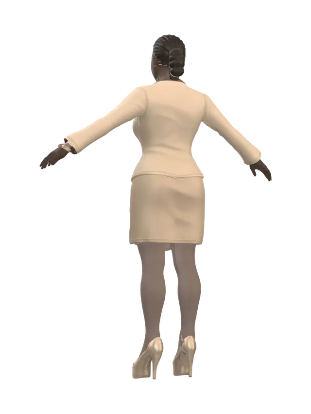 Modello 3D T-pose the upperbody. A-pose the lower body. Give character buzzcut/short… - Baldhead, generato dall’IA