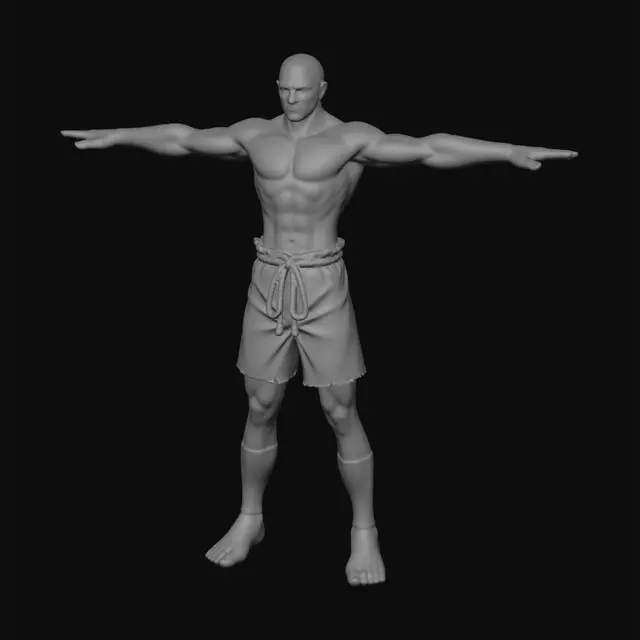 3D model for Crimson Stripe Warrior