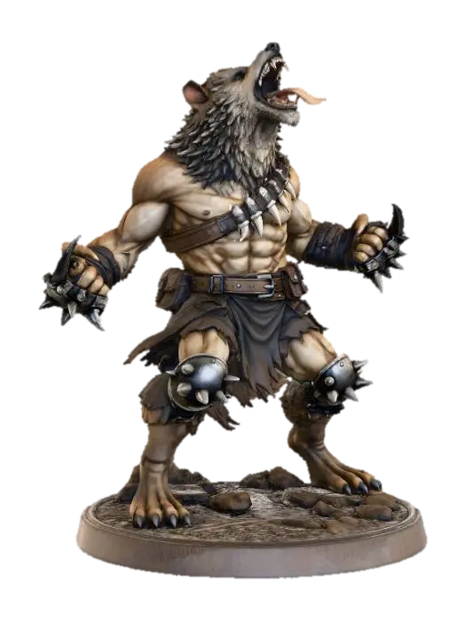 Warrior of the Wild - Characterplayer 3D model, vytvořený pomocí AI