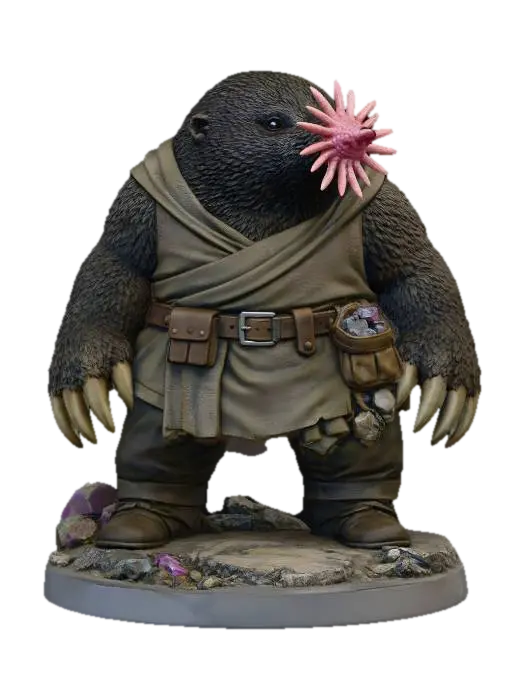 Mole Miner - Trader 3D model, vytvořený pomocí AI