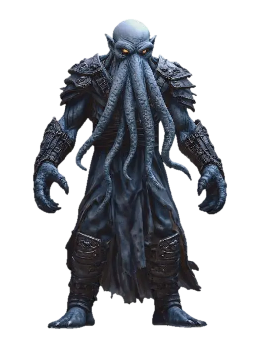 Mind Flayer of the Shadows 3D model, vytvořený pomocí AI