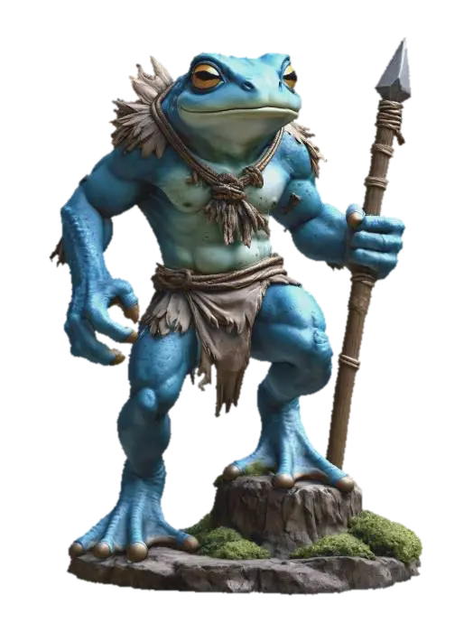 3D model for Grung Warrior Blue Cast