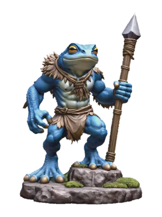 3D model for Grung Spearman Blue Cast
