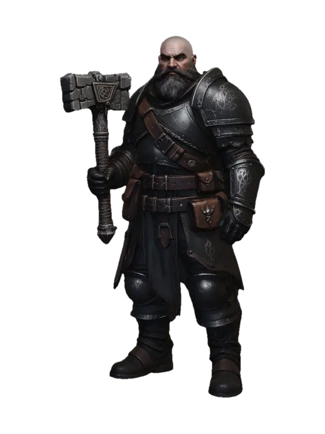 Ironhammer Warlord - Paladin 3D model, vytvořený pomocí AI