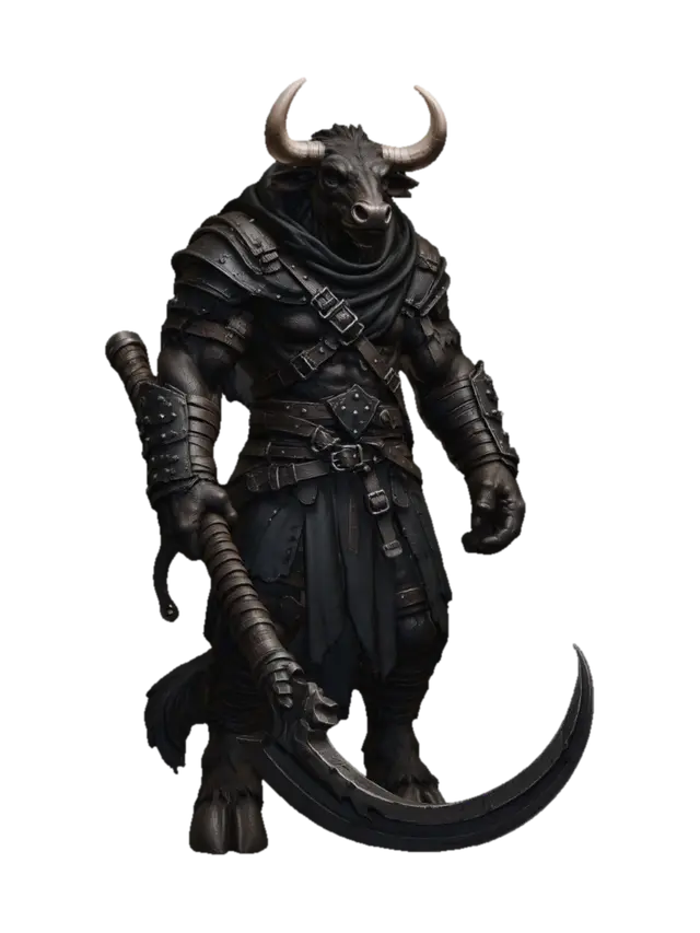 Ironhorn Warlord - Reaper 3D model, vytvořený pomocí AI